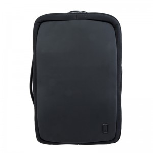 18SA-6977M waterproof PU with nylon top quality fashion slim business bag antitheft laptop backpack