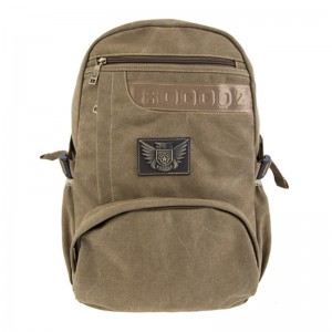 18SC-6806D China leading factory durable 16oz washed canvas material natural canvas backpack