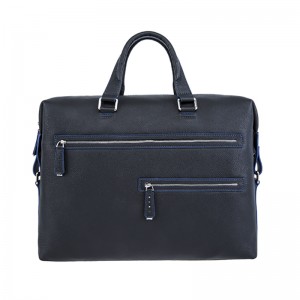 18SG-6817F Men's Leechee Genuine Leather Laptop Briefcase Business Bag withTablet Pocket