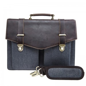 17SG-6549D Top quality design genuine cow leather men business shoulder messenger briefcase bag for men