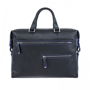 18SG-6817F Men's Leechee Genuine Leather Laptop Briefcase Business Bag