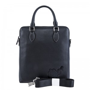 18SG-6822F factory direct low MOQ soft full grain leather business tote handbag men briefcase leather bag