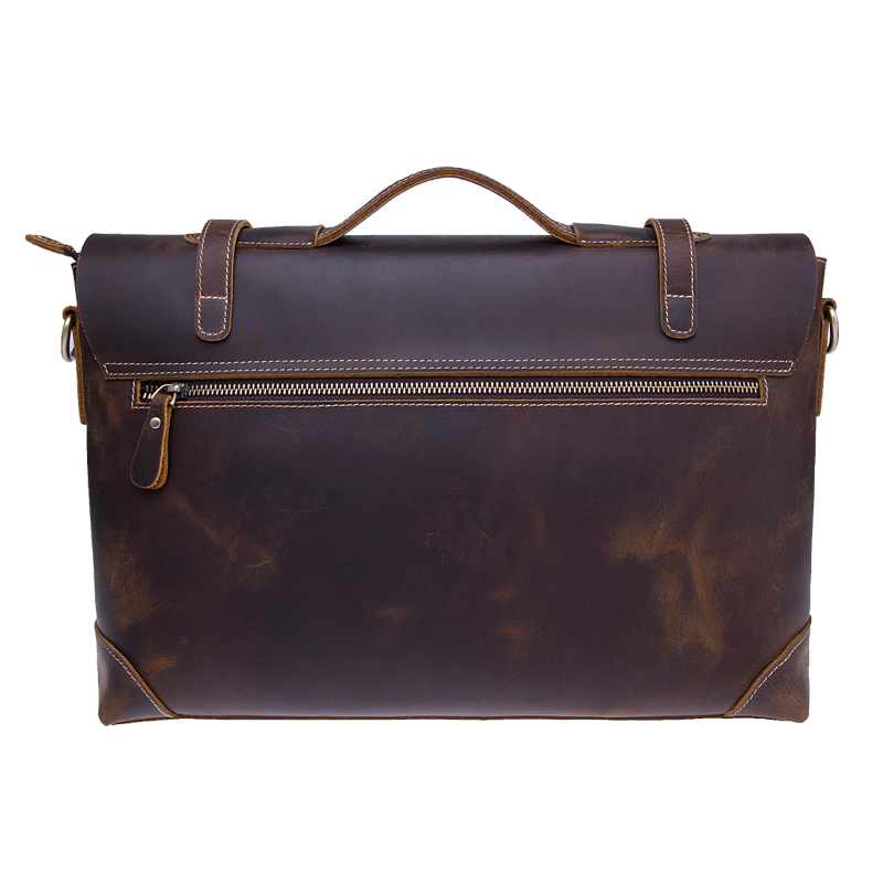18SG-7296F High quality genuine cow leather briefcase business messenger bag